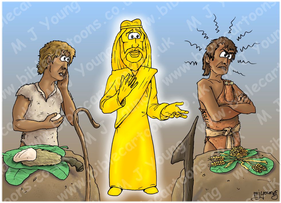 Bible Cartoons Genesis 04 Cain And Abel Scene 02 Sacrifices