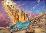 Genesis 28 - Jacob’s dream at Bethel - Scene 02 - Stairway 980x706px col