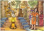 Genesis 41 - Pharaoh’s dreams - Scene 05 - Joseph interprets Pharaoh’s dreams 980x706px col