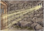 Genesis 40 - Joseph in prison - Scene 04 - Two dreams - Background 980x706px col