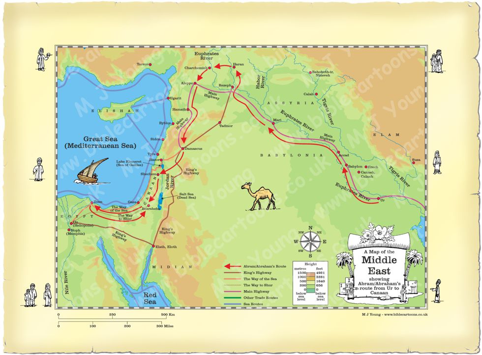 abraham journey distance