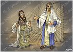 John 20 - Jesus appears to Thomas - Scene 02 - Thomas believes (Version 01) 980x706px col