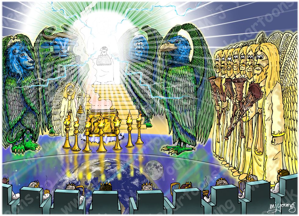 Revelation 08 - Seventh seal - Scene 02 - Angel with golden censer 980x706px col