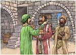 1 Kings 19 - Elijah flees to Horeb - Scene 01 - Jezebel’s threat 980x706px col.jpg