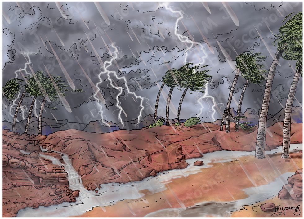 Matthew 07 - Parable of wise and foolish builders - Scene 04 - Storm approaching - Background 980x706px col.jpg