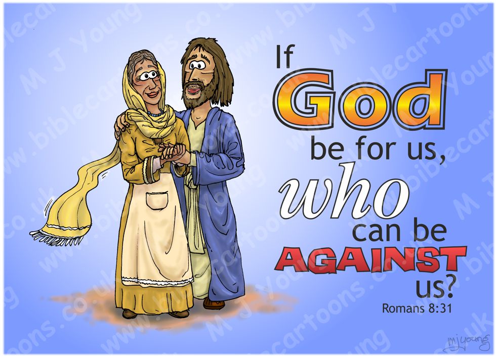 Romans 08 - If God be for us who can be against us? (Text Version) 980x706px col.jpg