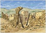 Nehemiah 03 - Rebuilding Jerusalem’s walls - Scene 01 - Eliashib rebuilds the Sheep gate - Background (without wooden scaffolding) 980x706px col.jpg
