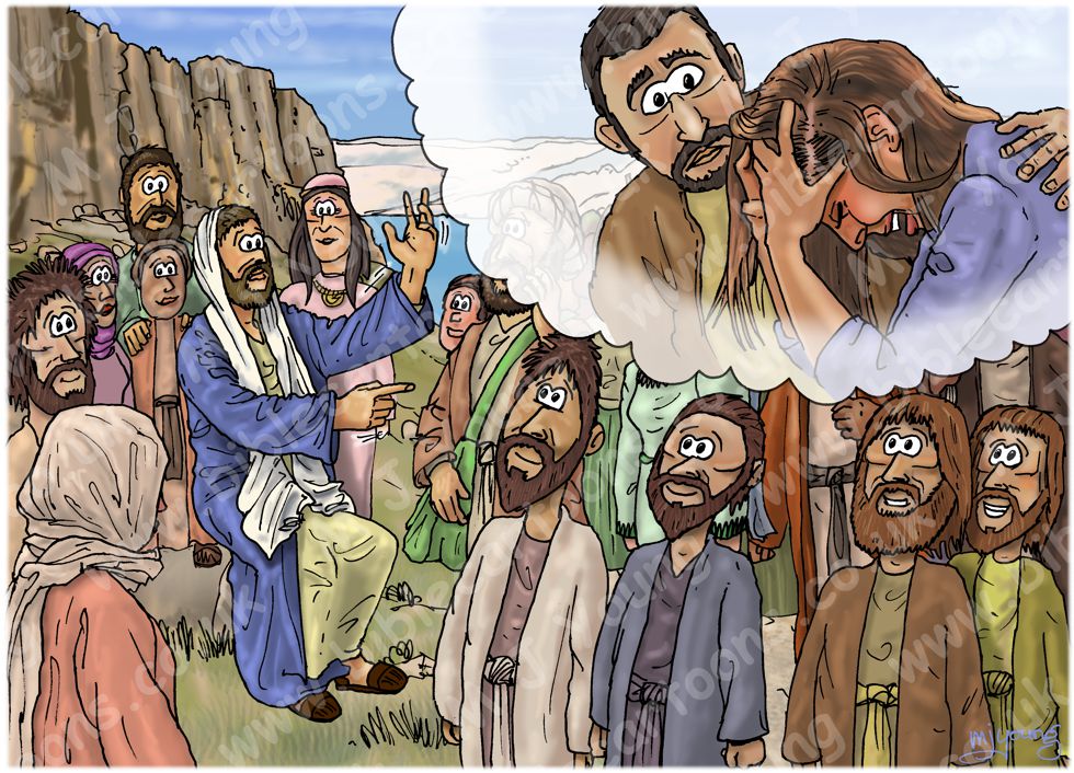 Matthew 05 - The Beatitudes - Scene 02 - Blessed are the poor in spirit 980x706px col.jpg