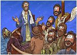 Mark 04 - Jesus calms a storm - Scene 05 - Disciples terrified 980x706px col.jpg