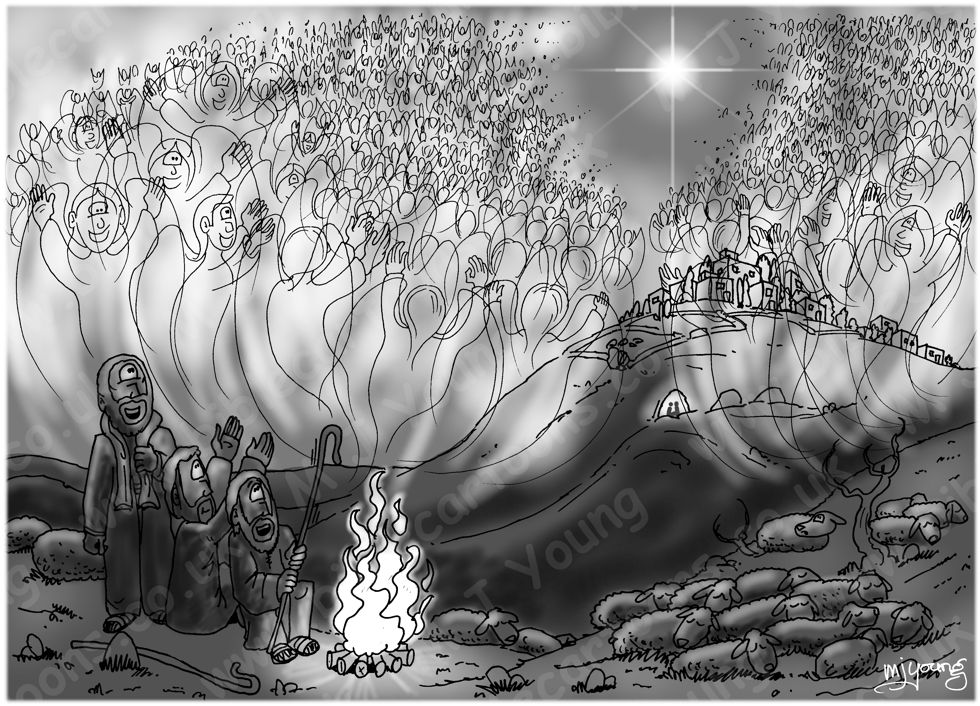 Luke 02 - Nativity SET01 - Scene 05 - Angelic host - Greyscale 980x706px.jpg