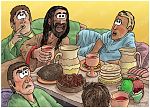 Judges 14 - Samson’s marriage - Scene 05 - The riddle 980x706px col.jpg