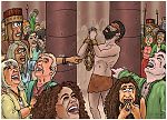 Judges 16 - Death of Samson - Scene 01 - Samson prays 980x706px col.jpg