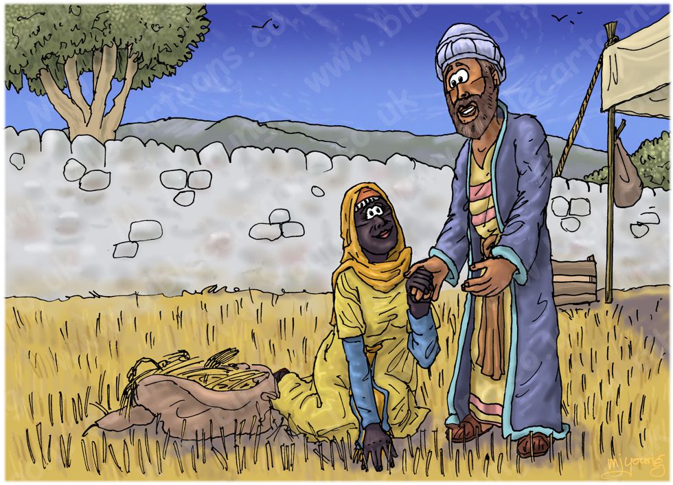 Ruth 02 - Harvesting - Scene 03 - Ruth and Boaz talk 980x706px col.jpg