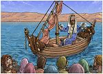 Matthew 13 - Parable of the sower - Scene 01 - Teaching from a boat 980x706px col.jpg