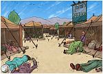 Numbers 16 - Korah’s rebellion - Scene 12 - Aaron atones for the Israelites - Landscape 980x706px col.jpg