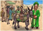 Numbers 22 - Balaam’s Donkey - Scene 01 - Saddling up 980x706px col.jpg