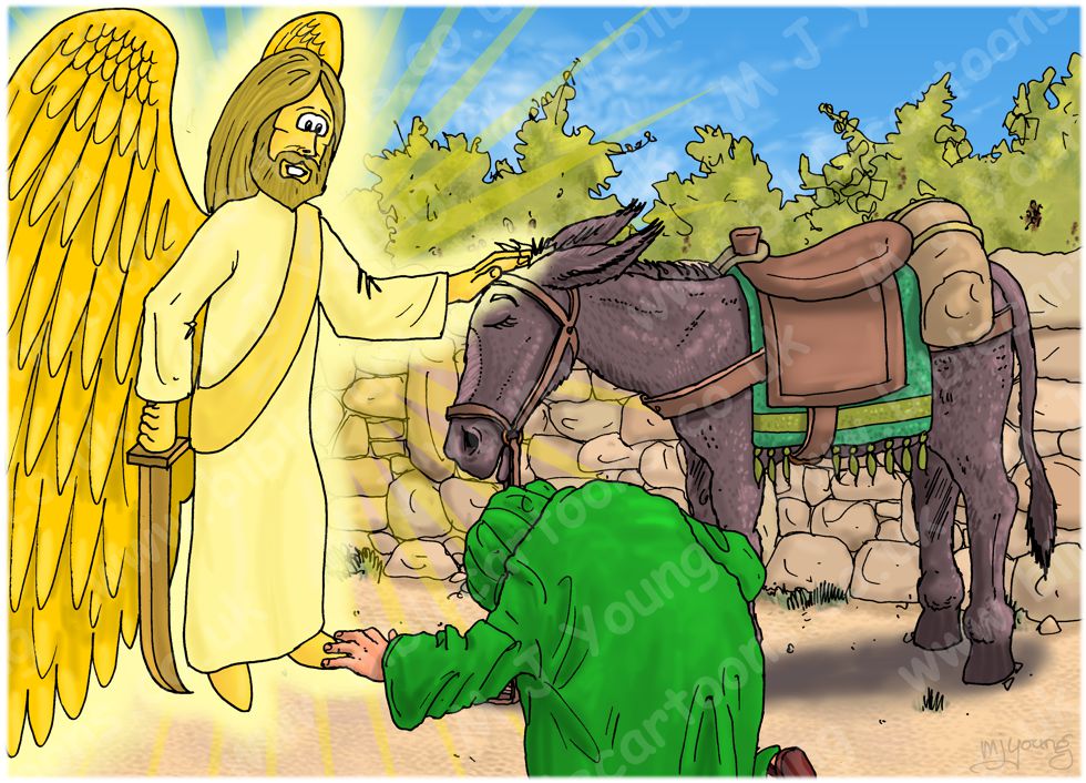 Numbers 22 - Balaam’s Donkey - Scene 06 - Angel conversation 980x706px col.jpg