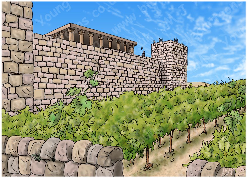 1 Kings 21 - Naboth’s Vineyard - Scene 01 - King Ahab’s offer (with Vienyard) - Background 980x706px col.jpg