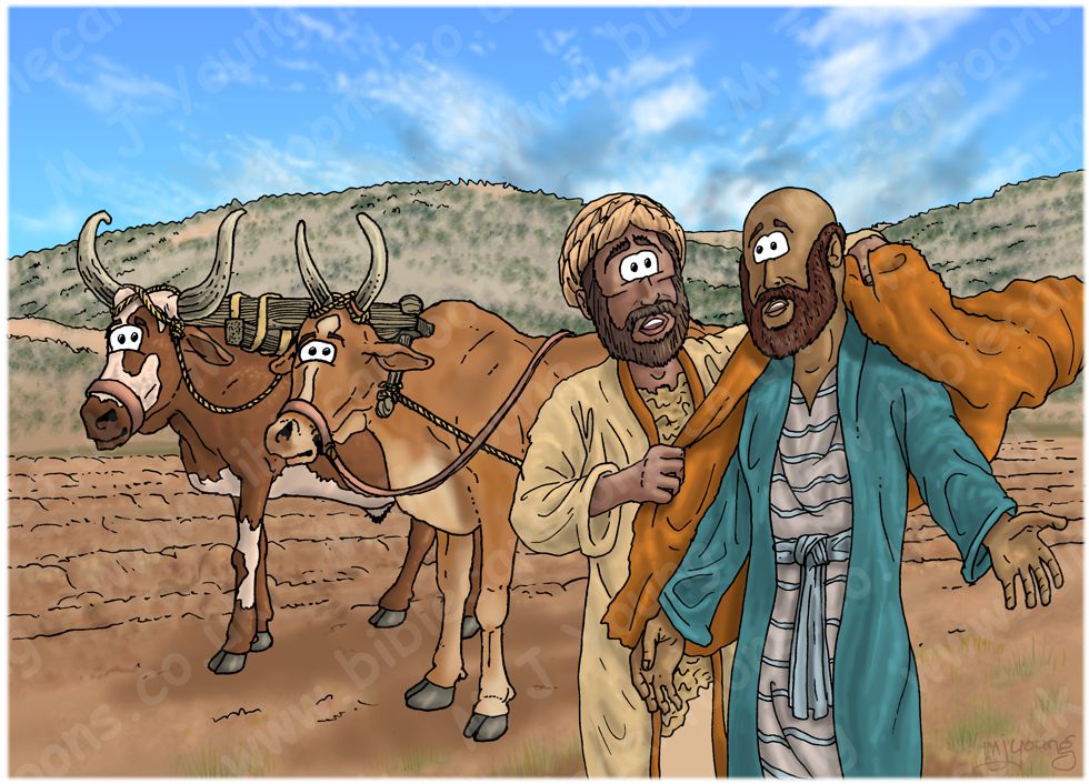 1 Kings 19 - The call of Elisha - Scene 01 - Elisha ploughing 980x706px col.jpg