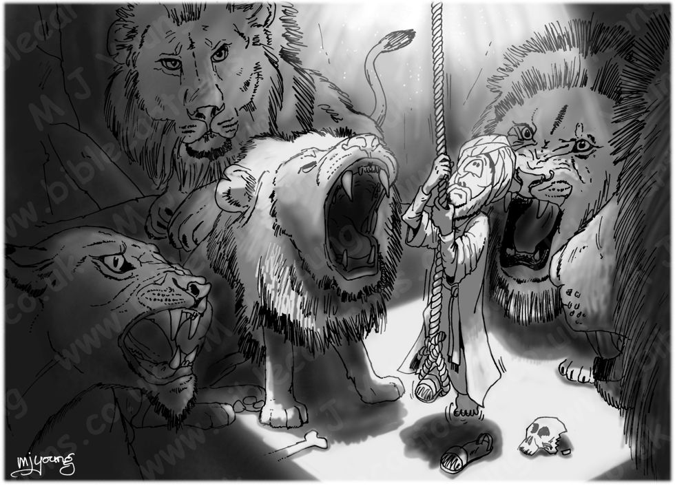 Daniel 06 - The lions’ den - Scene 08 - Into the den 980x706px greyscale.jpg