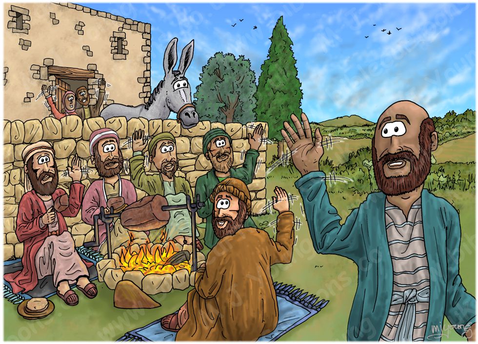 1 Kings 19 - The call of Elisha - Scene 03 - Ploughman's lunch 980x706px col.jpg