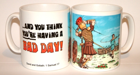 Bad Day - David and Golaith mug