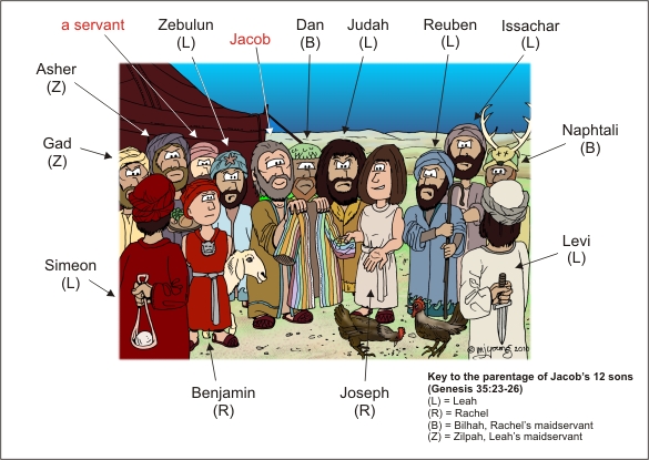 Jacob's sons - Who's who?! - Clothing notes | Bible Cartoons