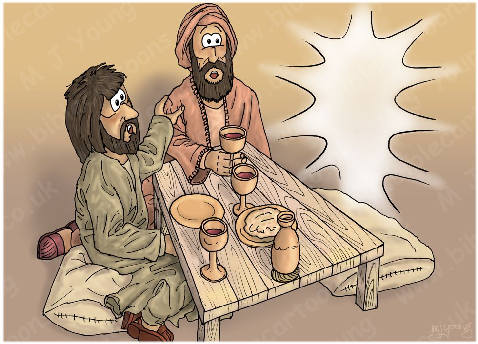 Luke 24 - Walk to Emmaus - Scene 03 - Opened eyes (Version 01) 980x706px col.jpg