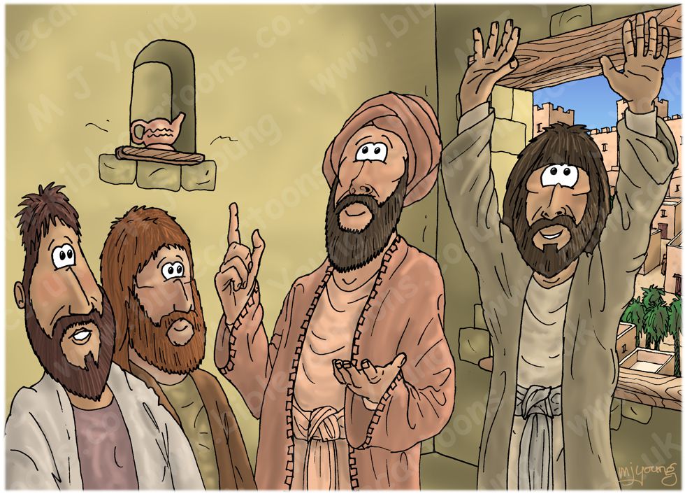 Luke 24 - Walk to Emmaus - Scene 04 - Back in Jerusalem 980x706px col.jpg