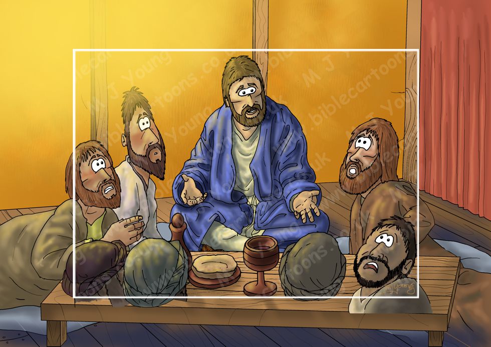 Matthew 26 - The Lord’s Supper - Scene 03 - One will betray me A3 980x693px col.jpg