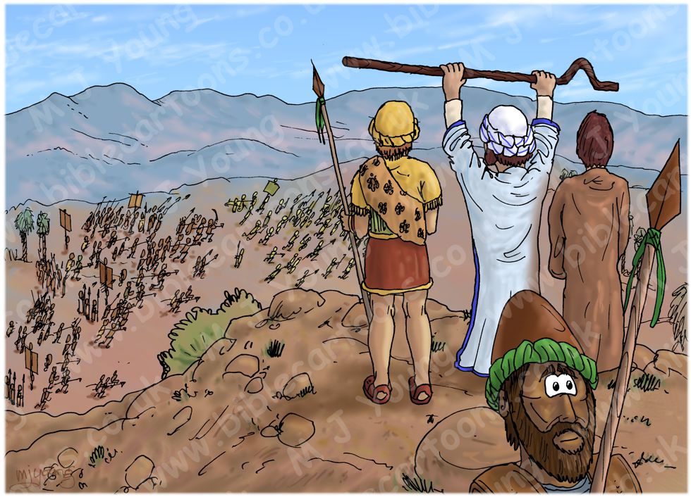 Exodus 17 - The Amalekites defeated - Scene 04 - Israelites winning | Bible  Cartoons