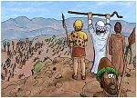 Exodus 17 - The Amalekites defeated - Scene 04 - Israelites winning 980x706px col.jpg