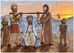 Exodus 17 - The Amalekites defeated - Scene 06 - Friends on either side 980x706px col.jpg