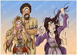 Matthew 15 - Faith of a Canaanite Woman - Scene 01 - Demon-possessed daughter 980x706px col.jpg