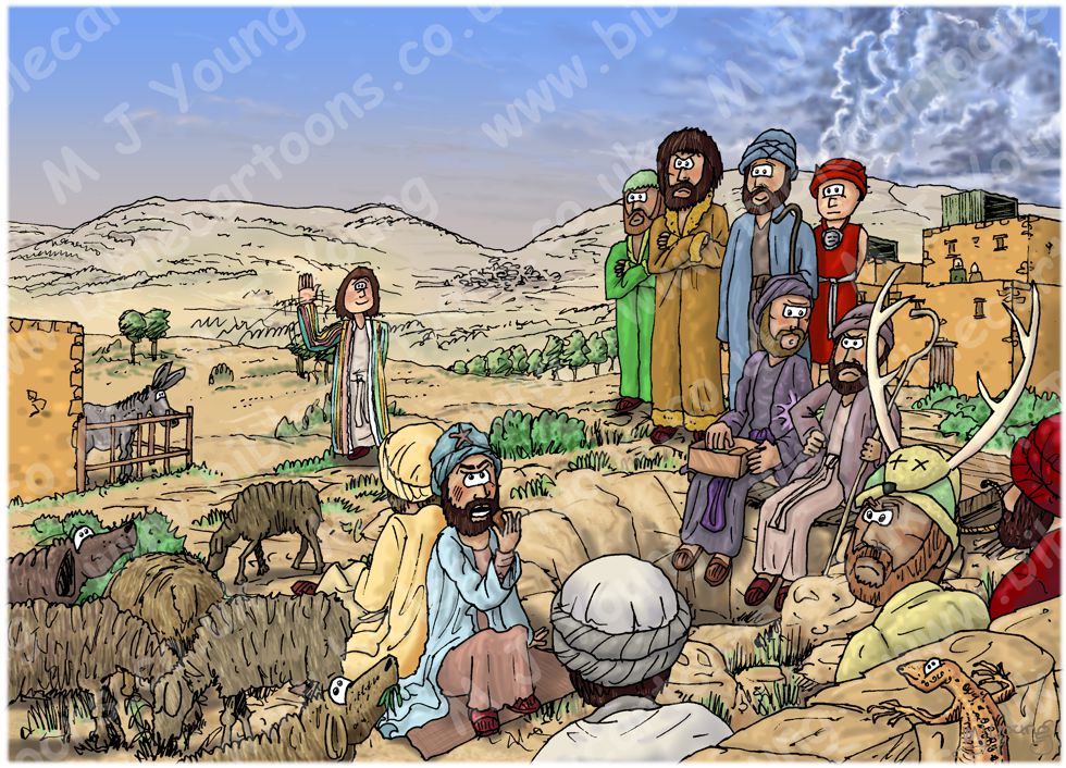 Genesis 37 - Joseph sold into slavery - Scene 01 - Making plans 980x706px col.jpg