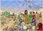 Genesis 37 - Joseph sold into slavery - Scene 03 - Planning to sell Joseph 980x706px col.jpg