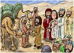 Genesis 37 - Joseph sold into slavery - Scene 04 - Joseph sold to Ishmaelites 980x706px col.jpg