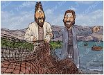 John 01 - Jesus' first disciples - Scene 02 - Andrew and Peter (Cephas) 980x706px col.jpg