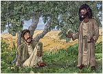 John 01 - Jesus' first disciples - Scene 04 - Philip tells Nathanael-Bartholomew 980x706px col.jpg
