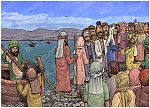 Mark 05 - Woman healed and girl resurrected - Scene 01 - Jarius pleads 980x706px col.jpg