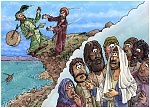 Luke 17 - Teachings about Forgiveness & Faith - Scene 01 - Millstone & sea 980x706px col.jpg