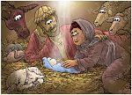 Matthew 02 - The Nativity SET 02 - Scene 04 - Jesus born in Bethlehem 980x706px col.jpg