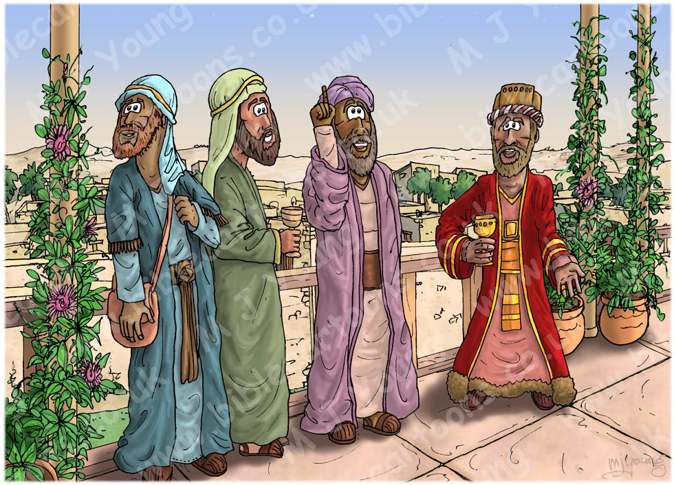Matthew 02 - The Nativity SET 02 - Scene 07 - Herod meeting the wise men 980x706px col.jpg