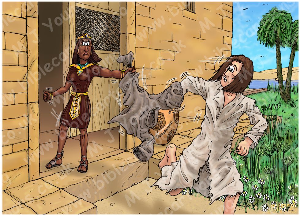 Genesis 39 - Joseph in Potiphar's house - Scene 02 - Wife's proposition 980x706px col.jpg