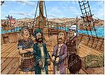 Acts 27 - Paul sails for Rome - Scene 02 - Leaving Israel 980x706px col.jpg