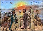 Acts 27 - Paul sails for Rome - Scene 03 - Centurion's kindness 980x706px col.jpg