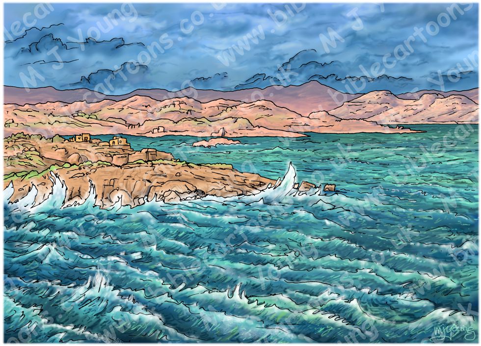 Acts 27 - Paul sails for Rome - Scene 04 - Winds against us - Background 980x706px col.jpg