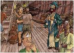 Acts 27 - Paul shipwrecked - Scene 03 - Paul breaks bread