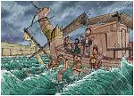 Acts 27 - Paul shipwrecked - Scene 06 - Jumping overboard