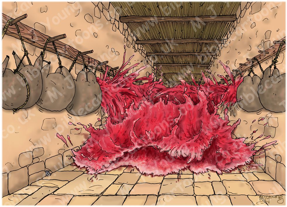 Luke 05 - Parable of new wine into old wineskins - Background with wine